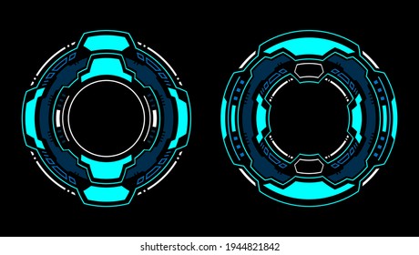 Circle abstract futuristic interface hud technology design.
