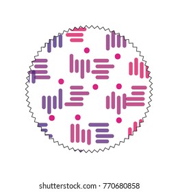 circle with abstract geometric style background