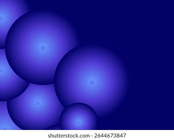 Circle abstract gradient background. Bright blue bubble abstract background, halftone.