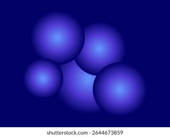 Circle abstract gradient background. Bright blue bubble abstract background, halftone.