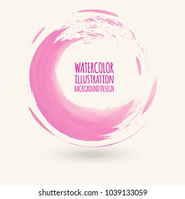 Circle abstract infinite logo design template. Pink round icon element. Vector design template.