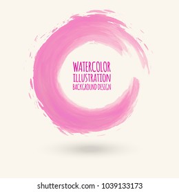 Circle abstract infinite logo design template. Pink round icon element. Vector design template.