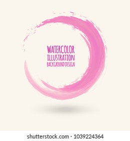 Circle abstract infinite logo design template. Pink round icon element. Vector design template.