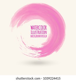 Circle abstract infinite logo design template. Pink round icon element. Vector design template.