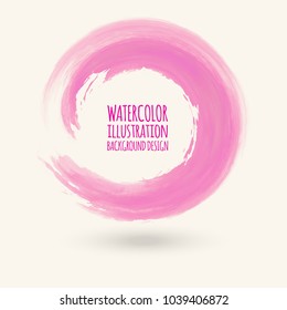 Circle abstract infinite logo design template. Pink round icon element. Vector design template.