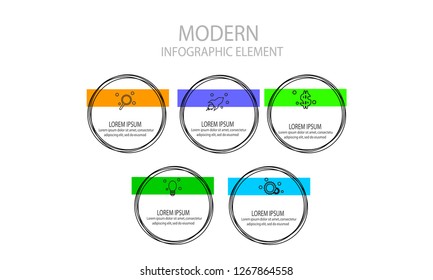 circle abstract infographic design element template
