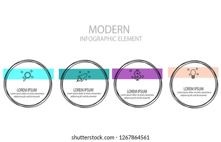 circle abstract infographic design element template