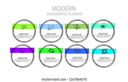 circle abstract infographic design element template