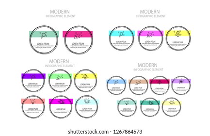 circle abstract infographic design element template