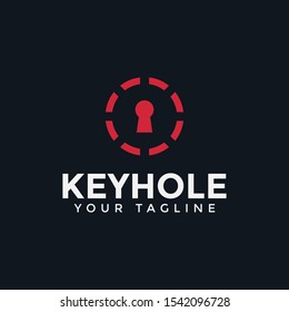 Circle Abstract Keyhole Logo Design Template