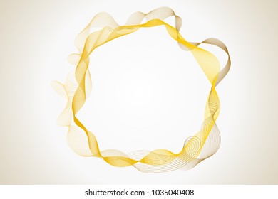  Circle abstract lines on a white background. Line art .copy space.