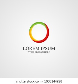 circle abstract logo design concept template