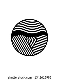 Circle abstract logo design on a white background