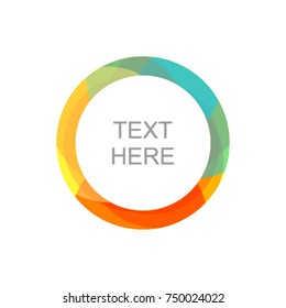 Circle abstract logo full colour vector template