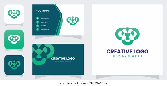 circle abstract logo green design