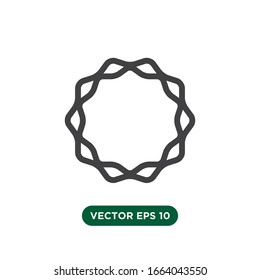 plantilla de diseño de iconos de logotipo abstracto de círculo