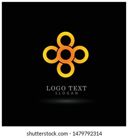 Circle Abstract Logo. Icon & Symbol Vector Template.