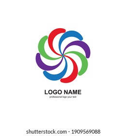 circle abstract logo icon vector template
