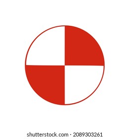 Circle abstract logo, icon. Vector illustration on white background.