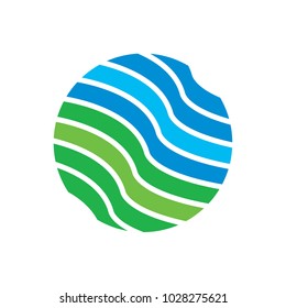 Circle Abstract Logo Round Unique Wave Curve
