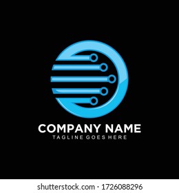 Circle abstract logo template design concept