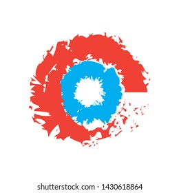 circle abstract logo vector in trendy style
