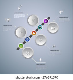 Circle Abstract Modern digital template vector infographics.