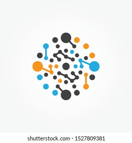 Circle Abstract Molecule, Icon Galaxy, Science