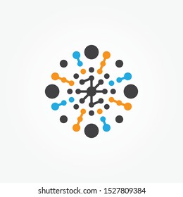 Circle Abstract Molecule, Icon Galaxy, Science