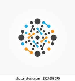 Circle Abstract Molecule, Icon Galaxy, Science