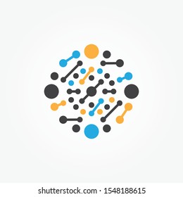 Circle Abstract Molecule Icon Galaxy Science Symbol