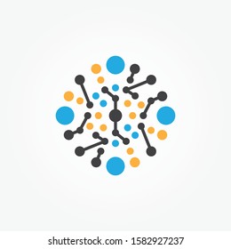 Circle Abstract Molecule Icon Galaxy Science Symbol