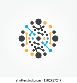 Circle Abstract Molecule Icon Galaxy Science Symbol
