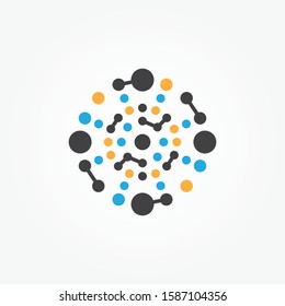 Circle Abstract Molecule Icon Galaxy Science Symbol