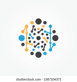 Circle Abstract Molecule Icon Galaxy Science Symbol