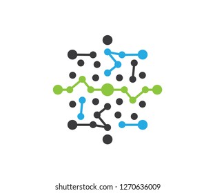 Circle Abstract Molecule Science Symbol Galaxy Icon Round