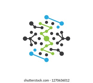 Circle Abstract Molecule Science Symbol Galaxy Icon Round