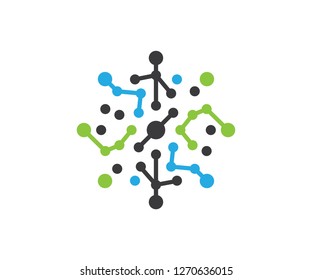 Circle Abstract Molecule Science Symbol Galaxy Icon Round