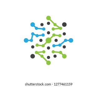 Circle Abstract Molecule Science Symbol Galaxy Icon Round