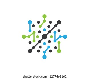 Circle Abstract Molecule Science Symbol Galaxy Icon Round