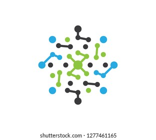 Circle Abstract Molecule Science Symbol Galaxy Icon Round