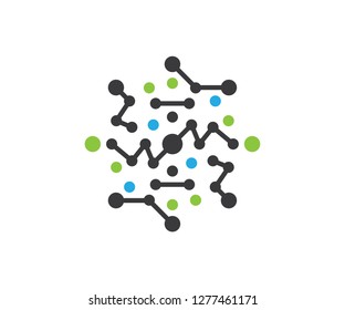 Circle Abstract Molecule Science Symbol Galaxy Icon Round