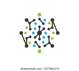 Circle Abstract Molecule Science Symbol Galaxy Icon Round