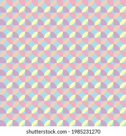 Circle abstract pastel seamless background, Endless texture can be used for wallpaper, pattern fills, background, surface textures, gifts wrapping, fabrics