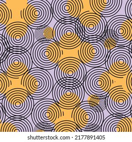 circle abstract pattern. Seamlessly repeatable. Vector Illustration