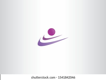 Circle Abstract Shape Logo with purple color concept