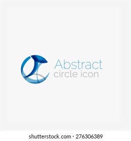 Circle abstract shape logo. Vector illustration