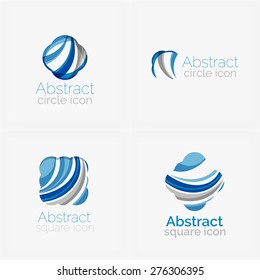 Circle abstract shape logo. Vector illustration