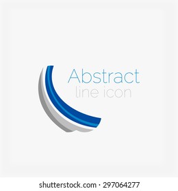 Circle abstract shape logo. Vector illustration