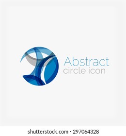 Circle abstract shape logo. Vector illustration